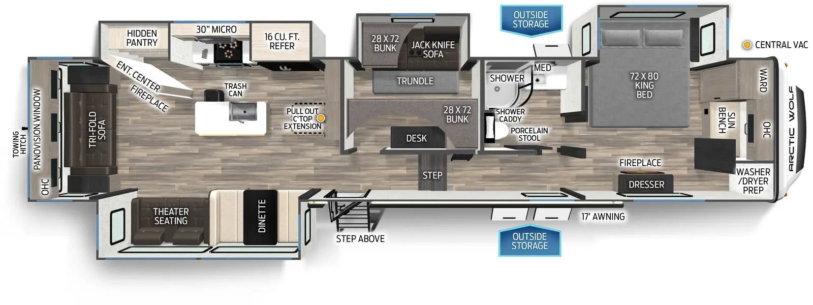 Arctic Wolf 3650SUITE Floorplan